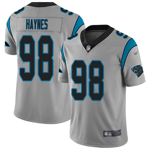 Carolina Panthers Limited Silver Men Marquis Haynes Jersey NFL Football #98 Inverted Legend->carolina panthers->NFL Jersey